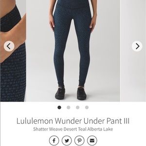 Lululemon wunder under pant III size 6